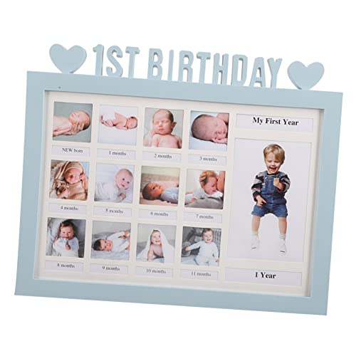 BESPORTBLE Month Picture Frame Milestone Photo Frame for Birthday Record for Newborns for Rooms Living Spaces Organize and Cherish Meaningful Moments