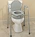 HEALTHLINE Bedside Commode for Seniors - Folding Commode Chair for Toilet with Arms - 3 in 1 Commode Chair Over Toilet Seat with Lid, Splash Guard & Arms