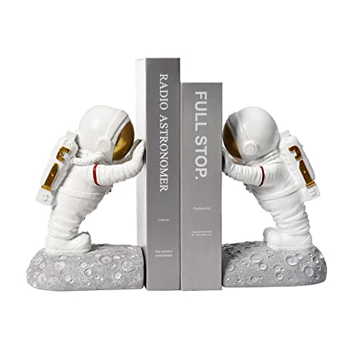 Decorative Pushing Astronauts Home Office Adult Kids Bookends Set