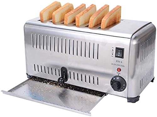 HYLK Retro-Edelstahl-Toaster, 6-Scheiben-Toaster, gebürsteter Edelstahl-Toaster im Retro-Stil, 5 Schatteneinstellungen…