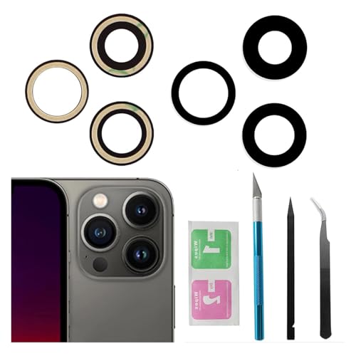 Lentes de cristal de zafiro Max para iPhone 13 Pro con adhesivo integrado