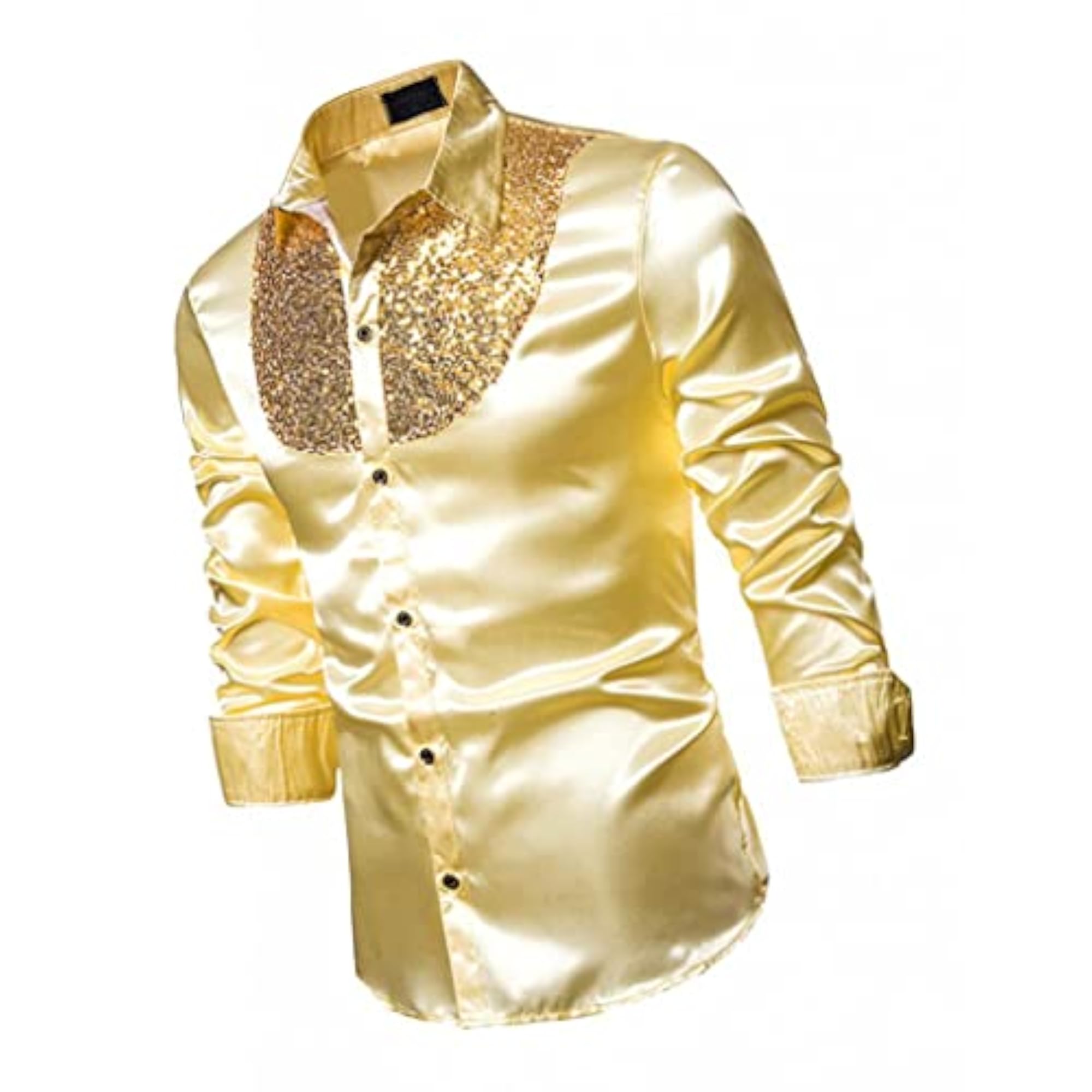 Men's Fashion Button Down Shirts with Sequins