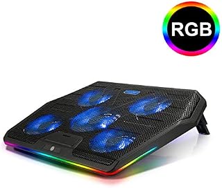 TECKNET RGB Laptop Cooling Pad Cooler for 15.6-17 Inch Laptop with 5 Quiet