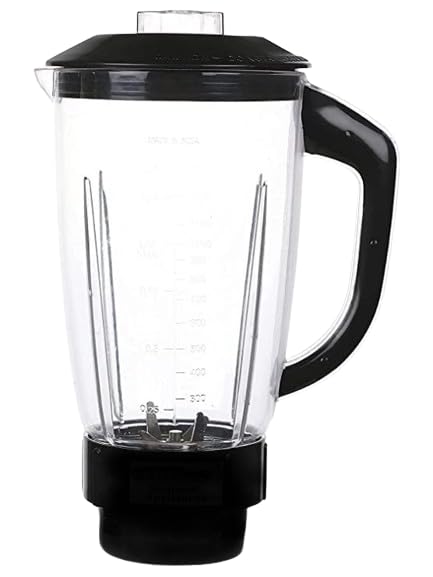 ALLWYN Heavy Quality Juicer Jar for Mixer Grinder Juicer Jar ABS Plastic Transparent(1500ML), Black SA65, Black Pack of 1