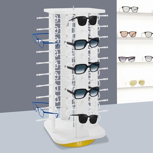 Expositor giratorio para gafas de sol blanco de 4 lados para tiendas 3