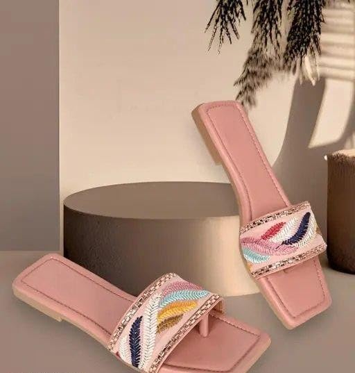 Rehan Traders Stylish Women Pvc Flat Slim Sandals| Comfortable, Lightweight, Anti Slip|SL_26-image-7