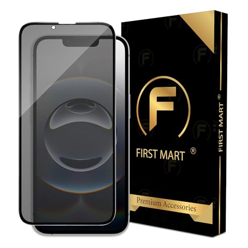 Image of FIRST MART Matte Privacy Tempered Glass for iPhone 16e, 17e and iPhone 14 | Anti-Spy, Anti-Glare 9H Screen Protector, Edge-to-Edge, Case-Friendly, Anti-Fingerprint | Pack of 1