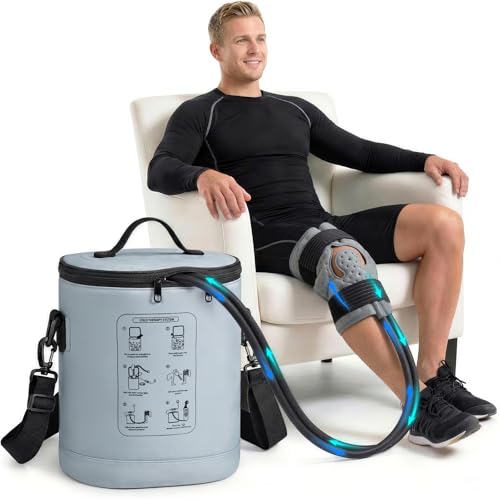 Image of Ice Machine for Knee After Surgery, Portable Cold Therapy Machine | Programmable Timer, Continuous Cold Water Circulation, Cooling Pad for Knee, Shoulder, Hip, Back and Ankle Comfort