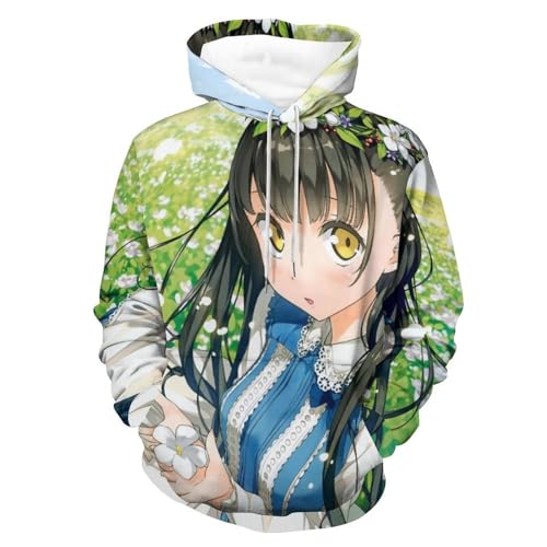 Sweat à capuche manche longue UMENG à motif fleurs, pull unisexe premium en taille S
