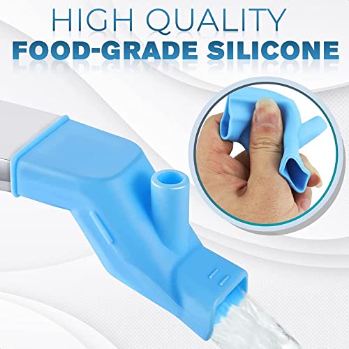 Image of FT-00235 2PCS Faucet Tap Extension Sink Tap Extender for Kitchen Silicone Faucet Extender Accessories Multicolor