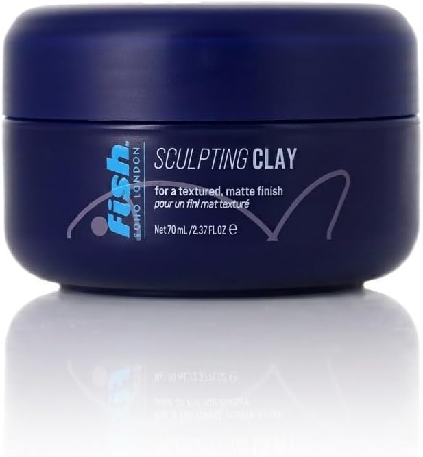– Original Fish Sculpting Hair Clay, Mens Hair Styling Product Suitable for Short & Medium Length Hair. Stylist & Barber Used, Medium hold, Matt Finish, 70ml
