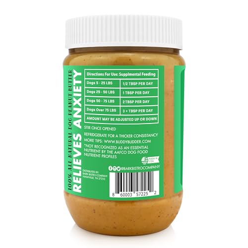 Relax Rover Buddy Budder stress + Anxiety 100 Natural Dog Peanut Butter Dog Supplment Made in Usa 17oz  Cucciolini Doodles Relax rover buddy budder stress + anxiety 100 natural dog peanut butter dog supplment made in usa 17oz   cucciolini doodles