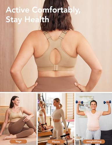 Image of HOFISH Womens Seamless Maternity Sleep Bras Breastfeeding Everyday Bra 3 Pack