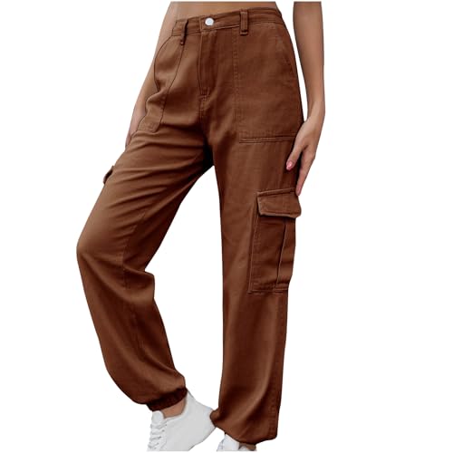 Y2k Cargo Pants Women High Waisted Tall, Pull On Joggers, Teen Girl Clothes, Womens Fashion Hiking Pants Trendy 2025