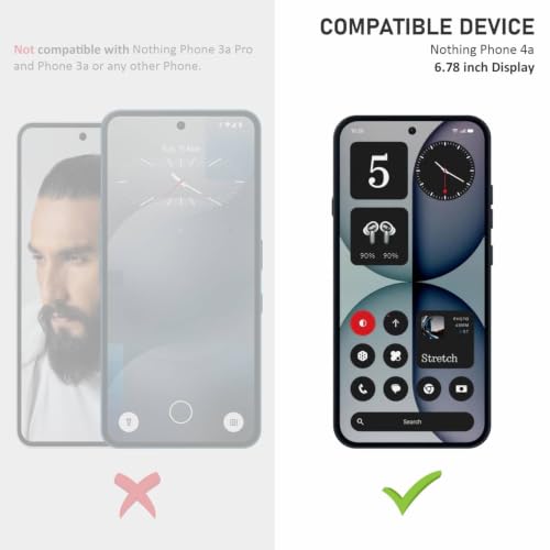 Image of SupCares Tempered Glass for Nothing Phone 4a (6.78 Inch) With Installation Kit | 9H Edge to Edge Screen Protector | Black