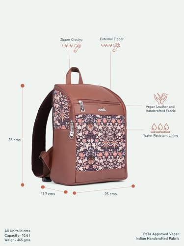 Image of ZOUK Amalia Daypack |Padded Tablet Compartment | Adjustable Straps | Water-Resistant | Men and Women | Daily Use | Lightweight |Smart & Compact |Comfortable & Stylish