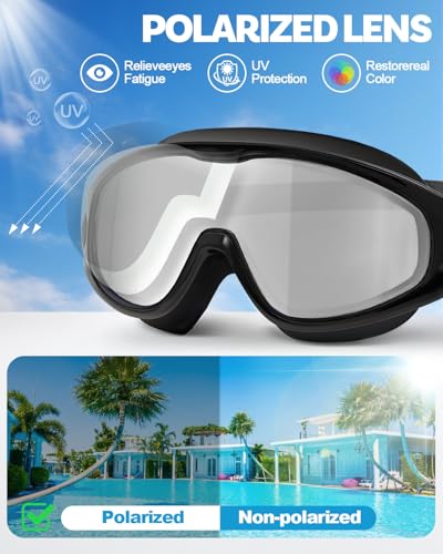 Image of Swim Goggles 2 Pack, Wide View Anti Fog&UV Swimming Goggles for Audlt, No Leak Pool Beach Essentials for Men Women