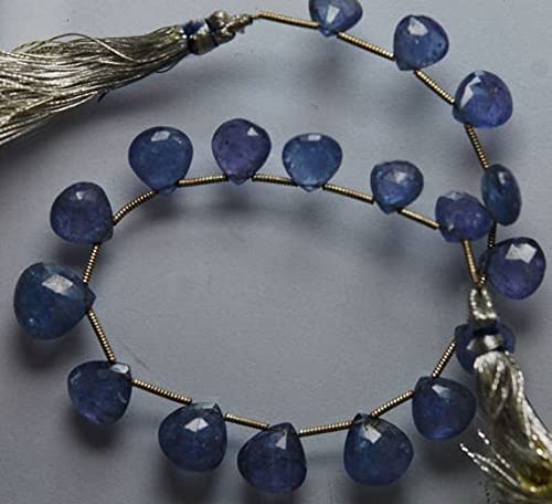 Fil de tanzanite bleue LKBEADS briolettes cœur, le cadeau idéal pour créatrices de bijoux