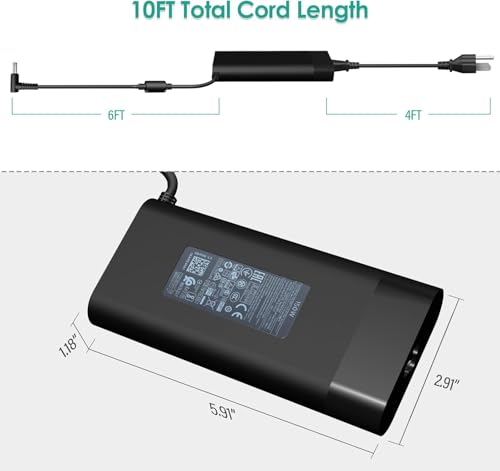 Image of 150W Laptop Charger for HP Laptop 917649-850 AC Adapter for Z Book 15 16 17 15u 15v G3 G4 G5 G6 G7 G8 G9 ZBook Studio G4 G5 G7 G8 G9 OMEN Pavilion Gaming 15 17 Laptop Power Supply Cord 150 watt