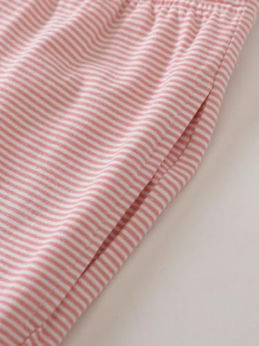 Image of Latuza Women's Petite Cotton Pajama Set Striped Button Down Pjs
