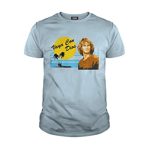 Zoko Apparel Men's Vaya Con Dios Bodhi T-Shirt (L, Light Blue)