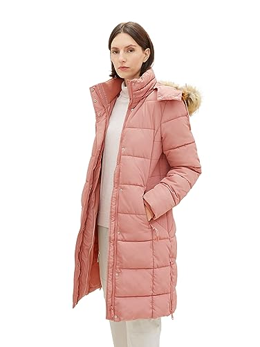 TOM TAILOR Damen Puffer Mantel mit Kapuze , fading rose, XL – Ansicht 5