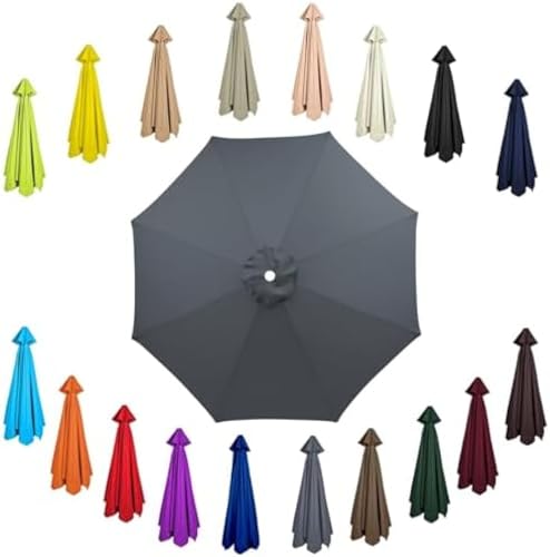 Generic Sombrilla de Patio de 2 M, Lavable, Ideal Para Patio, Piscina Y Terraza, Color Gris, 8 Varillas: 2 M/6,6 Pies