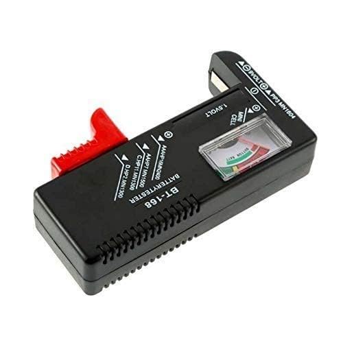 Universal Battery Tester for AA AAA C D 9V and Button Cell Batteries, Compact Plastic Analog Battery Checker with Easy Read Color Meter, Portable Power Level Tester for Home Office Travel Use-image-41