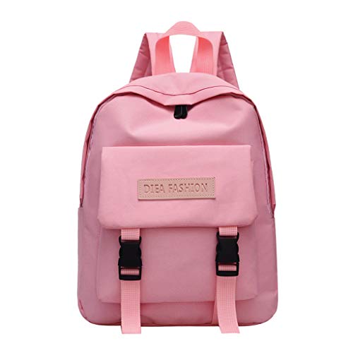 Lightweight Water Resistant School Backpack College Book Bags Travel Rucksack Fit 15 Inch Laptop Pink