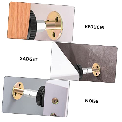 Yardwe 4Pcs Bedside Anchor Cabinet Protector Metal Headboard Threading Tool Sofa Frame Stoppers Stainless Steel Bed Stopper Bed Stopper Wall Protector Bed Stabilizer Bedside Fixer Metal #TOP2