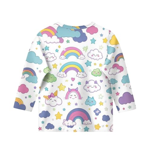 Teen Clothes for Girls 3/4 Sleeve Crewneck Graphic Tees Blouses Fall Winter Pullover Cute Oversized Tops 5-16 Years2