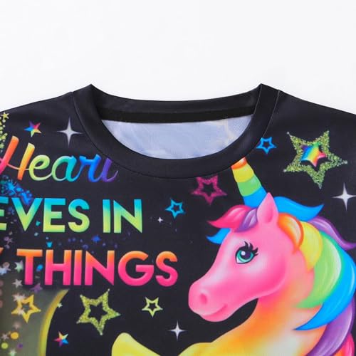 Girls Tie Dye Shirt Short Sleeve Top Crew Neck Tee Shirts Kids Girl 3D Summer Clothes 6-14 Years3