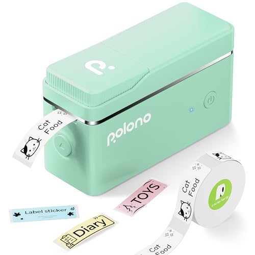POLONO Label Maker Machine with Tape, P31S Bluetooth Label Printer, Mini Label Maker with Multiple Templates for School Office Home Organization, Wireless Portable Thermal Printer for Storag