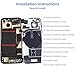 ZVB 15 Back Glass Replacement Kit with Plate & Flex Cable and All Parts, Blue, 6.1 Inch for iPhone 15 Back Cover Glass, with Repair Tools (Blue)