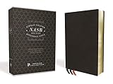 NASB, Single-Column Reference Bible, Wide Margin, Premium Goatskin Leather, Black, Premier Collection, Black Letter, 1995 Text, Art Gilded Edges, Comfort Print