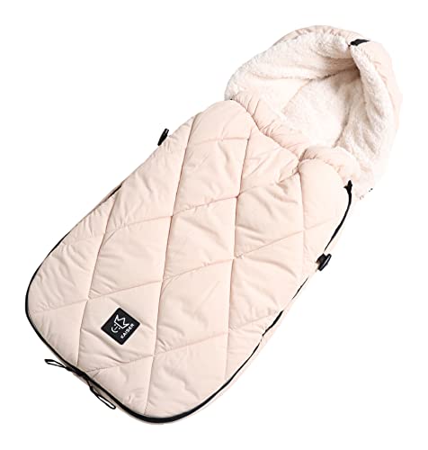 Abrigo Thermo Sherpa XL crema tipo forro polar mullido de invierno 3
