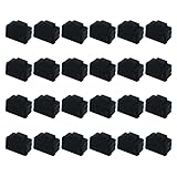 Antrader Ethernet Hub Port RJ-45 Anti Dust Cover Cap Protector Plug,Black,24-Pack