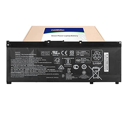 Indmird SR04XL Laptop Batterie pour HP Omen 15-ce054na ce017na ce013na ce001na 15-dc0001ng dc1018tx dc1036tx dc0090tx dc0113tx Pavilion 15-cb079tx cb011tx cb003na cb004na cb060sa cb094tx 15.4V/70.07Wh Cover