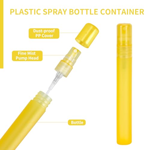 80 Pcs 10 ml Plastic Perfume Bottles, Fine Mist Spray Bottle Empty, Plastic Perfume Bottles for Travel Makeup (Colorful)3