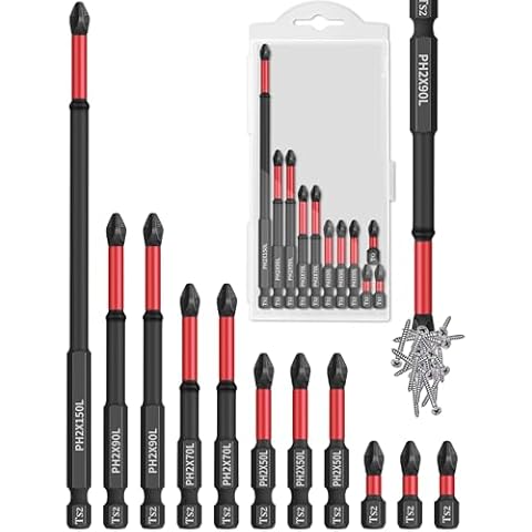 Tomorotec 11PCS Magnetic Screwdriver Bit Set Cover