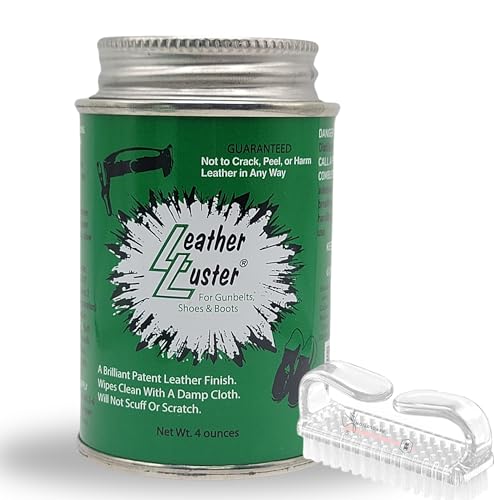 Skin Revolution Leather Luster Patent Leather Polish, Cleaner & Conditioner | Made in the USA, 4oz, Black Polish