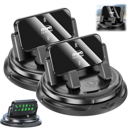 Support telephone voiture 360° pour tableau de bord - Lot de 2