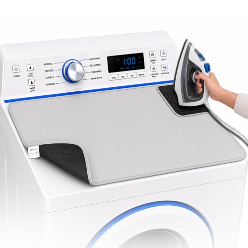 Handy Laundry Portable Ironing Mat - Easily Change Any Flat Surface into an Ironing Board. Features Silicone Slip Resistant Iron Rest to Safely Place Your Hot Iron. Easy to Take Along When Traveling.