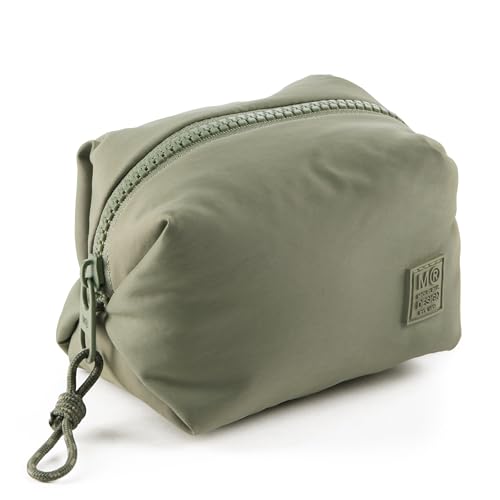 Miquelrius - Mini beauty case, astuccio per cosmetici, trucco o accessori, modello imbottito impermeabile, trousse compatta da viaggio, leggero e resistente,11 x 8 x 8 cm, Kaki