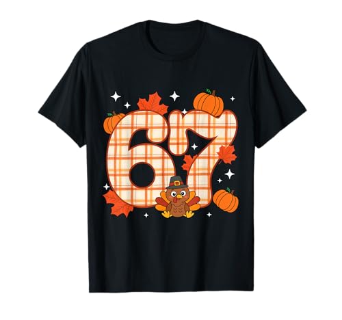 Six Seven 67 Meme Thanksgiving Turkey Costume Men Women Kids T-Shirt