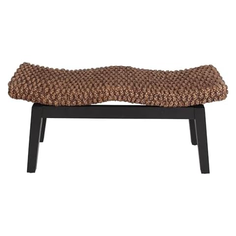 East at Main Helena Bench - Handcrafted Water Hyacinth and Mango Wood, Entryway Furniture, Bedroom End of Bed Bench, Entryway Decor - 39" x 14" x 18" Dimensions Cover