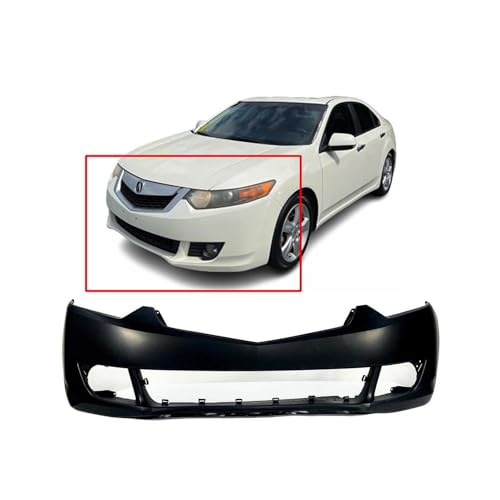 Image of FitParts Compatible with Acura TSX 2009-2010 Front Bumper Cover | Primed, With Fog Light Holes, Without Tow Hook Hole, Sedan, Ready to Paint, OEM 04711TL2A90ZZ, AC1000162