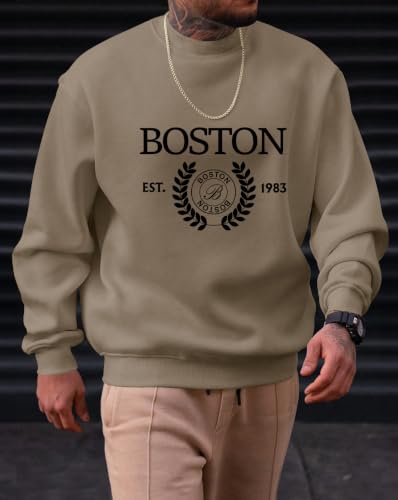 Image of Noble Monk Men's Round Neck Sweatshirt | Casual Long Sleeve Pullover | Regular Fit Winter Wear Top | Stylish Daily Outerwear
