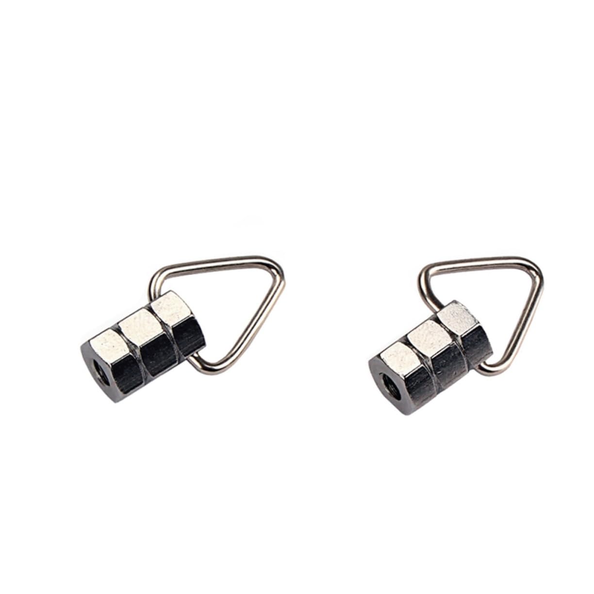 SUPVOX 2 PCS Strap Lock Buttons for Banjo Secure Hook System with Sturdy Finish for Musical Instruments Prevents Accidental Strap Release Silver Color