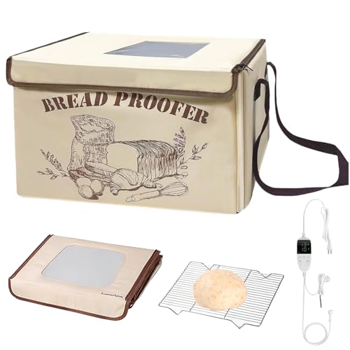 Bread Dough Proofer with Heater Electric Bread Dough Proofing Box with 3 SidedHeating & Iron Mesh 50~113 Digital Display 0 to 48 Hours Timer Perfect for Making Sourdough Bread Pizza Yogurt